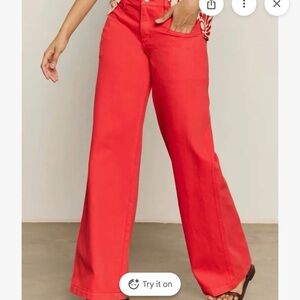 Sanctuary Highland Wide Leg Jeans- Tulip